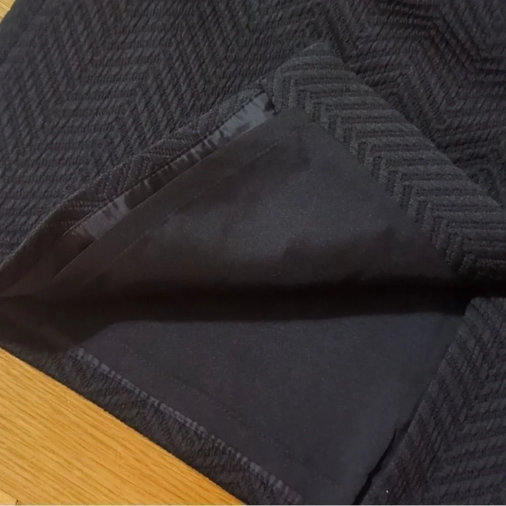 Banana Republic Black Chevron textured‎ Pencil dress skirt Size 16